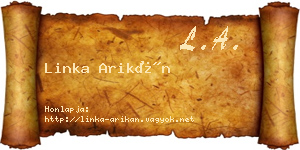 Linka Arikán névjegykártya